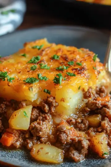 Hobo Casserole Rustic Ground Beef and Potato Bake