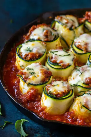 Zucchini Lasagna Roll Ups